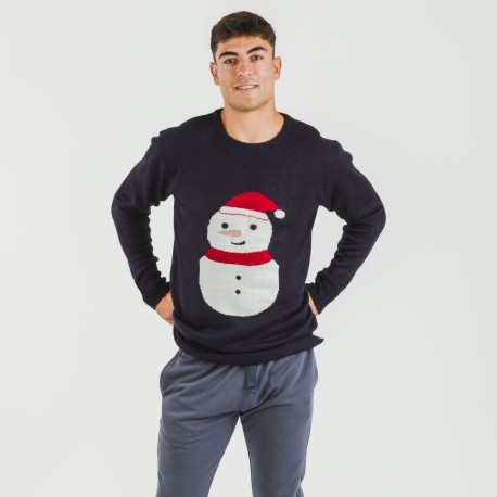 Jersey hombre Snowy azul marino