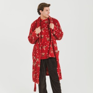 Bata coral hombre Rodolfo rojo 2