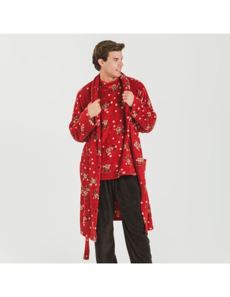 Bata coral hombre Rodolfo rojo