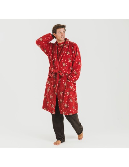 Bata coral hombre Rodolfo rojo