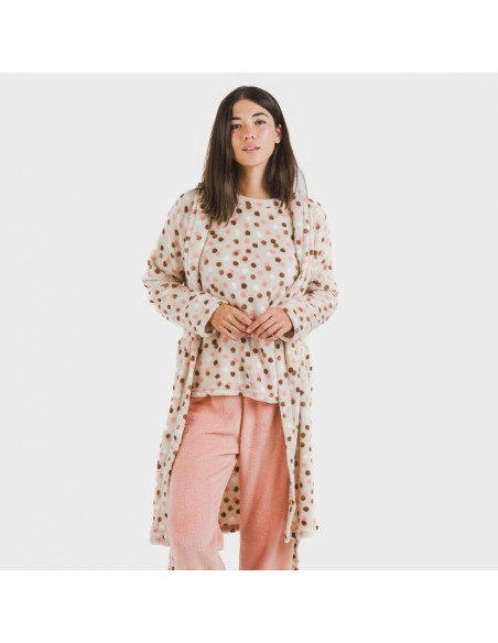 Bata coral Janice melocotón