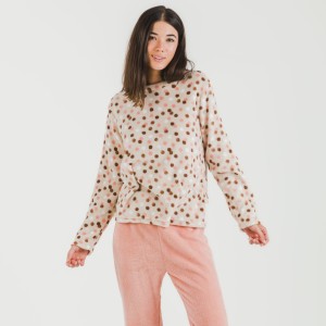 Pijama coral Janice melocotón 2