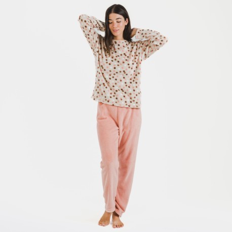 Pijama coral Janice melocotón