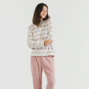Pijama coral Casimira malva 2