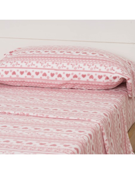 Juego de sábanas pirineo Candy malva