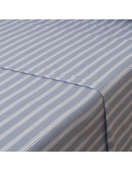 Juego de sábanas franela Raya Marsella indigo
