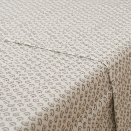 Juego de sábanas franela Diana verde tiffany