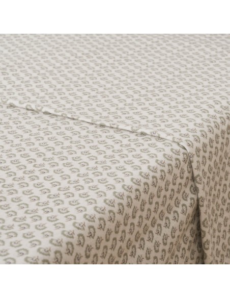 Juego de sábanas franela Diana verde tiffany