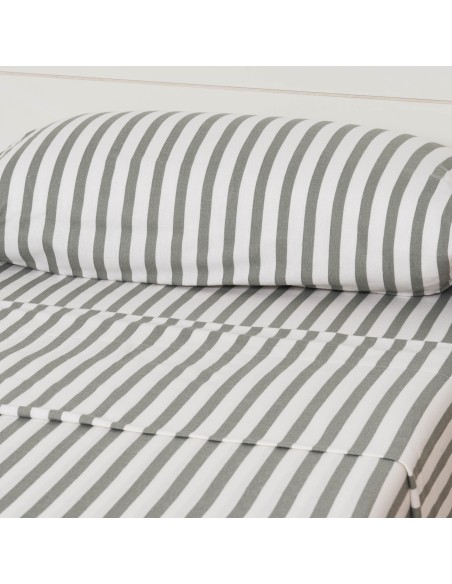 Juego de sábanas franela Raya Aviles verde caceria