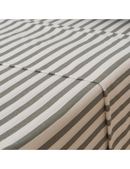 Juego de sábanas franela Raya Aviles verde caceria