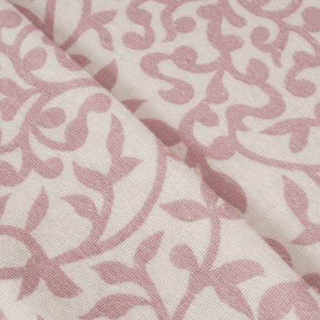 Juego de sábanas franela Meritxell malva