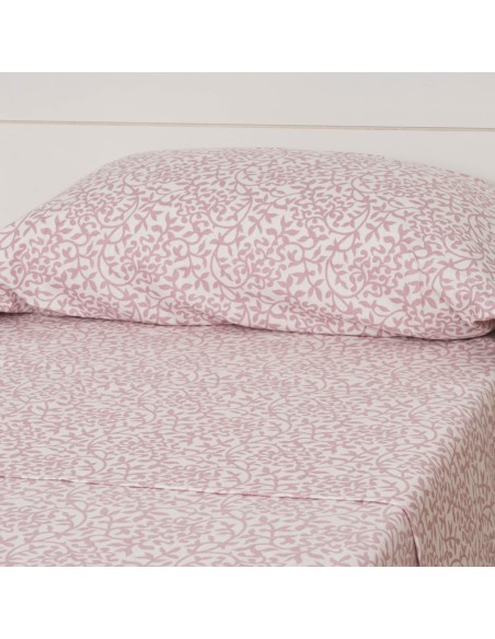 Juego de sábanas franela Meritxell malva