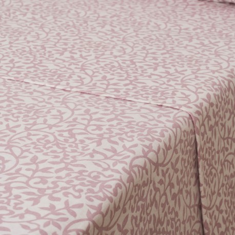 Juego de sábanas franela Meritxell malva