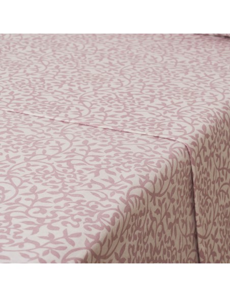 Juego de sábanas franela Meritxell malva