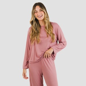 Pijama largo viscosa mujer liso 2