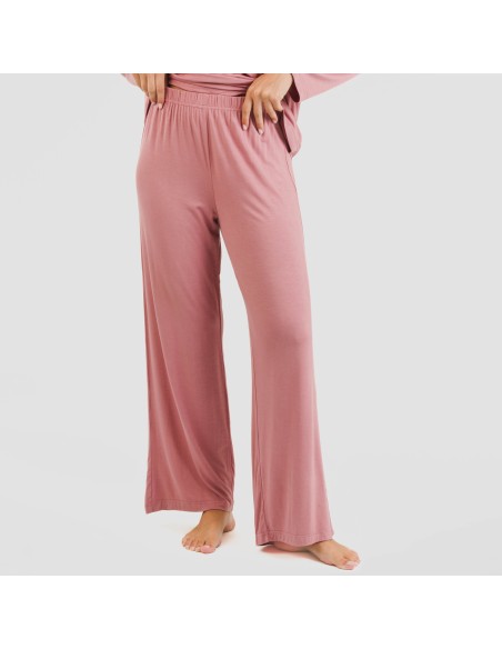 Pijama largo viscosa mujer liso