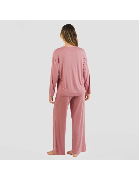 Pijama largo viscosa mujer liso