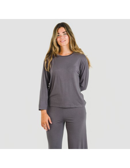 Pijama largo viscosa mujer liso