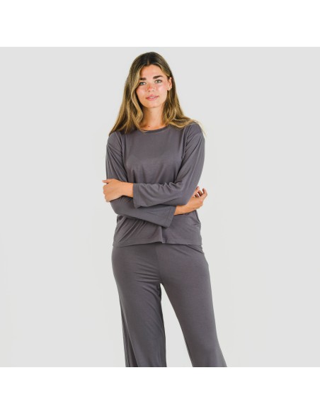 Pijama largo viscosa mujer liso