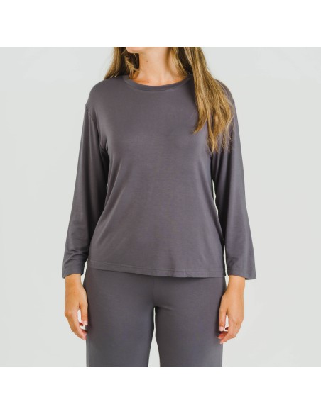 Pijama largo viscosa mujer liso