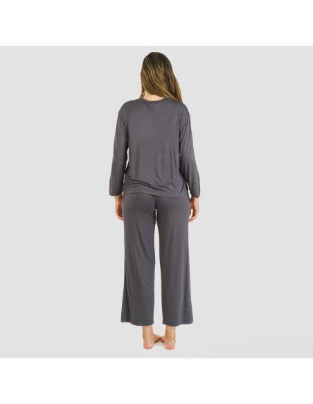 Pijama largo viscosa mujer liso