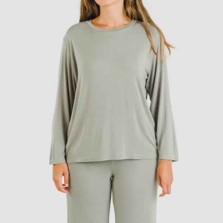 Pijama largo viscosa mujer liso