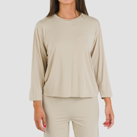 Pijama largo viscosa mujer liso