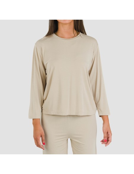 Pijama largo viscosa mujer liso