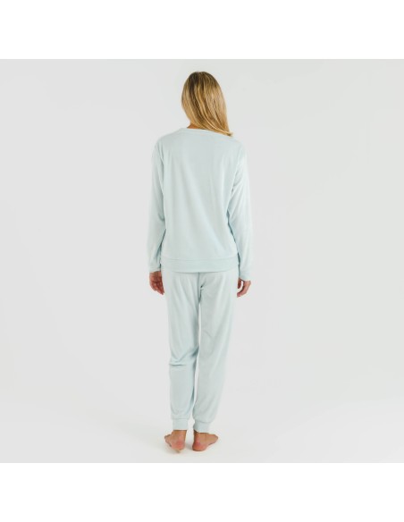 Pijama largo Velvet liso
