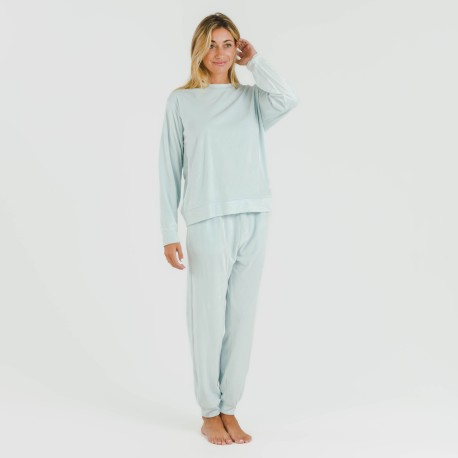 Pijama largo Velvet liso