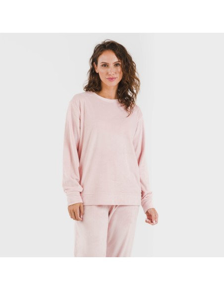 Pijama largo Velvet liso