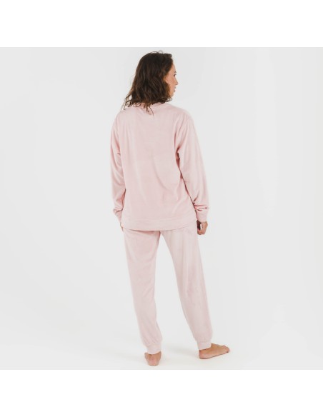 Pijama largo Velvet liso