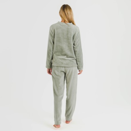 Pijama terciopelo liso