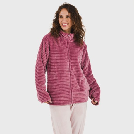 Sudadera terciopelo Raya lisa