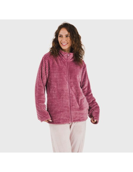 Sudadera terciopelo Raya lisa