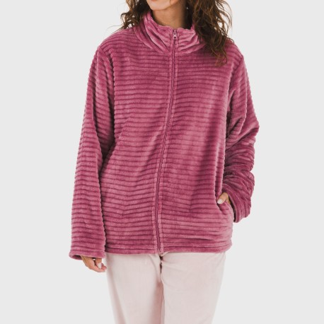 Sudadera terciopelo Raya lisa