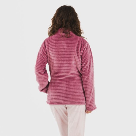 Sudadera terciopelo Raya lisa