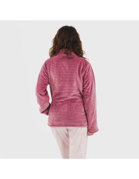 Sudadera terciopelo Raya lisa