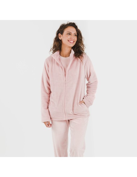 Sudadera terciopelo Raya lisa