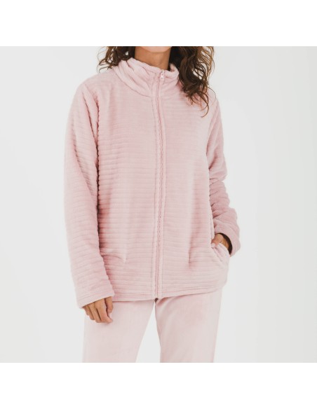 Sudadera terciopelo Raya lisa