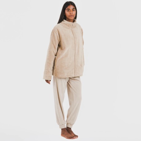 Sudadera terciopelo Raya lisa