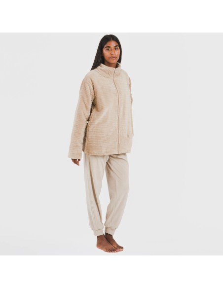 Sudadera terciopelo Raya lisa