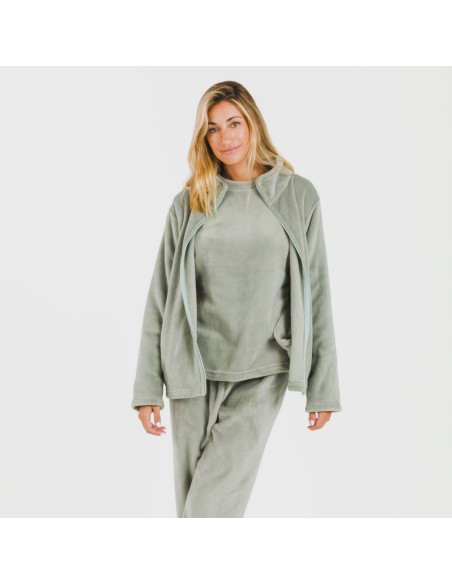 Sudadera terciopelo lisa