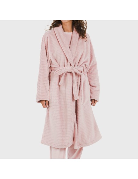 Bata terciopelo Raya lisa