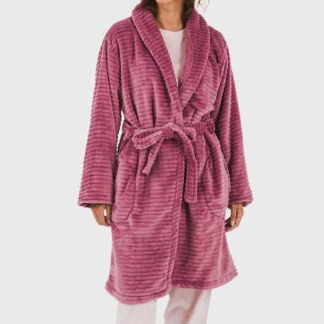 Bata terciopelo Raya lisa