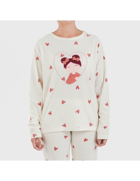 Pijama polar Fanny rosa