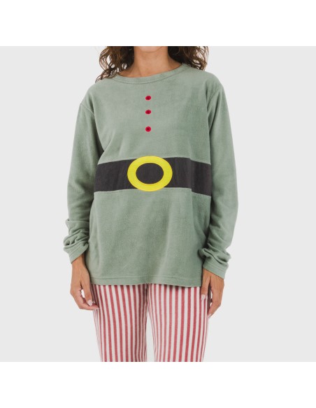 Pijama polar Leto verde tiffany