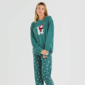 Pijama polar Elf verde frances 2