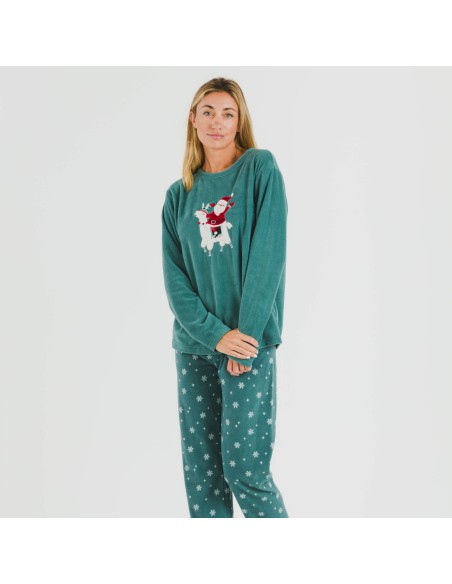 Pijama polar Elf verde frances