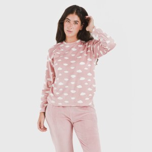 Pijama terciopelo Nubecita rosa palo